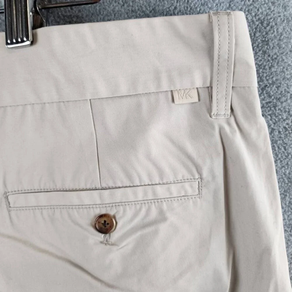 Michael Kors Cotton Straight Tailored Fit Chino Pants Men's 34/32 Dune